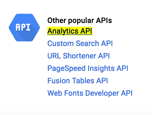 Google Analytics - Add API
